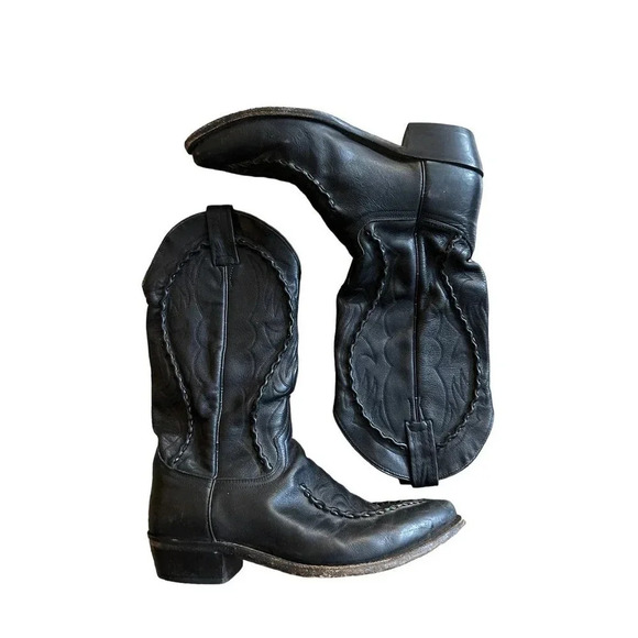 Dan Post Laredo Men\'s‎ Black Laramie Stitched Leather Cowboy Boots 8 D main image 6